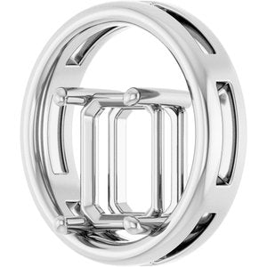 Sterling Silver  10x8 mm Emerald Pendant Mounting – image 4