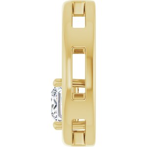 14K Yellow Gold  4.5 mm Square Pendant Mounting – image 5
