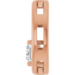 14K Rose Gold  4.5 mm Square Pendant Mounting – image 5