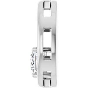 18K White Gold  4.5 mm Square Pendant Mounting – image 5