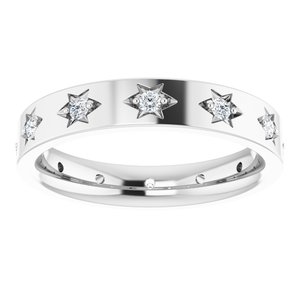 Platinum 1/5 CTW Natural Diamond Eternity Band Size 4