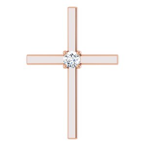 14K Rose Gold .15 CT Natural Diamond Pendant