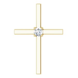 14K Yellow Gold .15 CT Natural Diamond Pendant