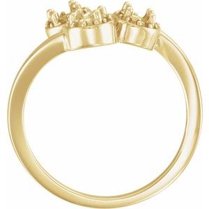 14K Yellow Gold 3/8 CTW Natural Diamond Three-Stone Ring