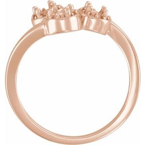 14K Rose Gold 3/8 CTW Natural Diamond Three-Stone Ring