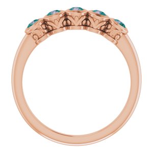 14K Rose Gold Natural Alexandrite Ring
