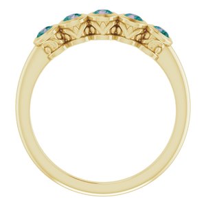 14K Yellow Gold Natural Alexandrite Ring