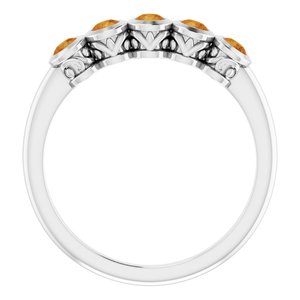 Sterling Silver Imitation Citrine Ring