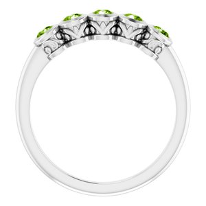 Sterling Silver Imitation Peridot Ring