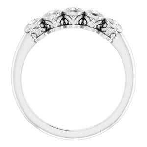 Sterling Silver Imitation White Sapphire Ring