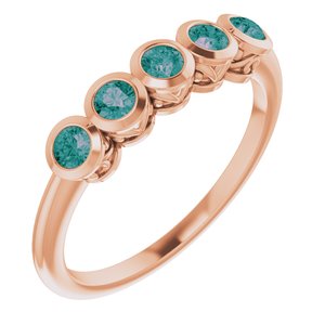 14K Rose Gold Natural Alexandrite Ring
