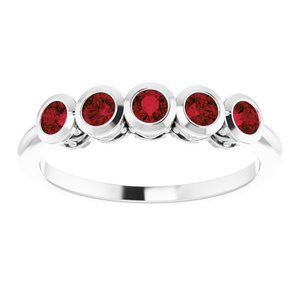 Sterling Silver Imitation Mozambique Garnet Ring