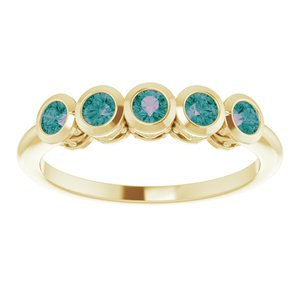14K Yellow Gold Natural Alexandrite Ring
