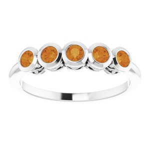 Sterling Silver Imitation Citrine Ring