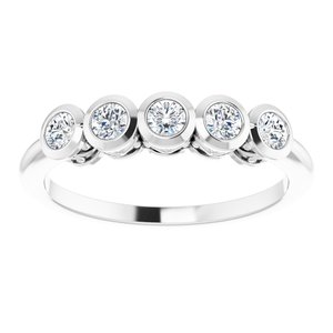 Sterling Silver Imitation White Sapphire Ring