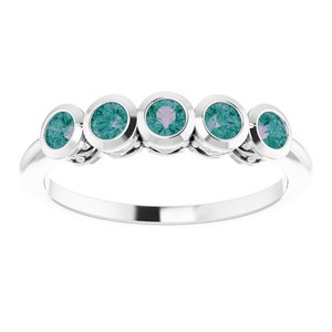 Platinum Natural Alexandrite Ring