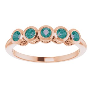 14K Rose Gold Natural Alexandrite Ring