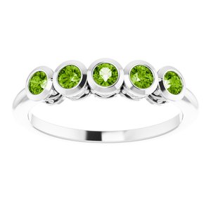Sterling Silver Imitation Peridot Ring