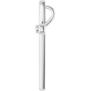 10K White Gold  2 mm Round Pendant Mounting – image 5