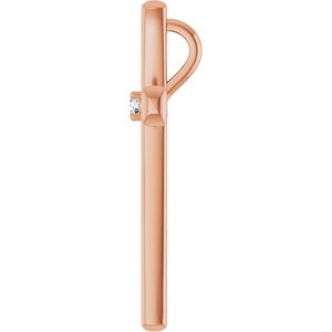 18K Rose Gold  2 mm Round Pendant Mounting – image 5