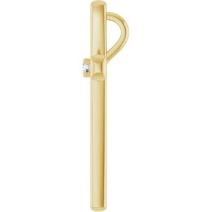 10K Yellow Gold  2 mm Round Pendant Mounting – image 5