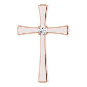 14K Rose Gold  3 mm Round Pendant Mounting
