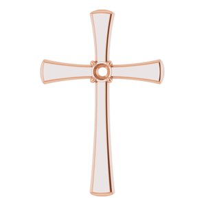 10K Rose Gold  3 mm Round Pendant Mounting – image 2