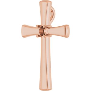 18K Rose Gold  3.75 mm Round Pendant Mounting – image 4