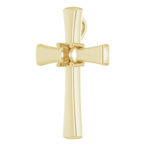 10K Yellow Gold  5.8 mm Round Pendant Mounting – image 4