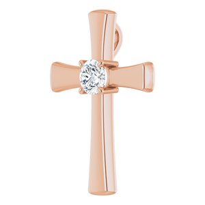 14K Rose Gold  5.8 mm Round Pendant Mounting – image 3