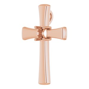 10K Rose Gold  5.8 mm Round Pendant Mounting – image 4