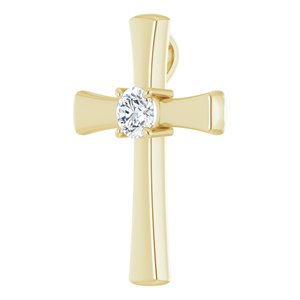 18K Yellow Gold  5.8 mm Round Pendant Mounting – image 3