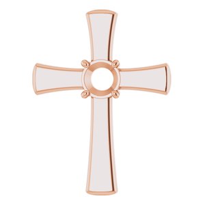 10K Rose Gold  7 mm Round Pendant Mounting – image 2
