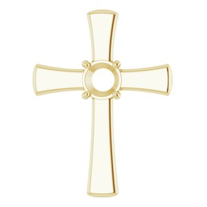 10K Yellow Gold  7 mm Round Pendant Mounting – image 2