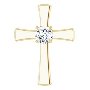 18K Yellow Gold  7 mm Round Pendant Mounting