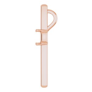 18K Rose Gold  5 mm Cushion Pendant Mounting – image 6