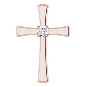 10K Rose Gold  4.1 mm Round Pendant Mounting