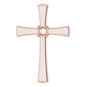 14K Rose Gold  4.1 mm Round Pendant Mounting – image 2