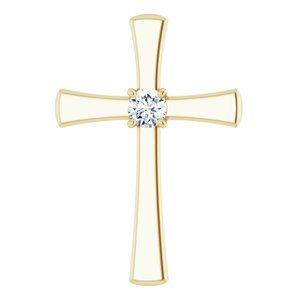 14K Yellow Gold  4.1 mm Round Pendant Mounting