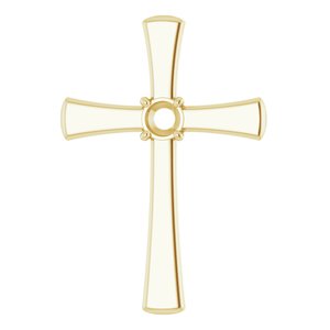 14K Yellow Gold  4.1 mm Round Pendant Mounting – image 2