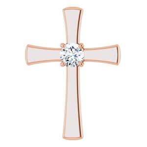 14K Rose Gold  5.5 mm Round Pendant Mounting