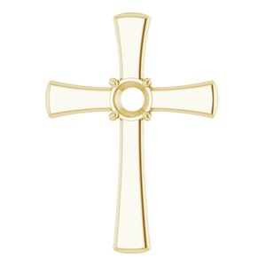 18K Yellow Gold  5.5 mm Round Pendant Mounting – image 2