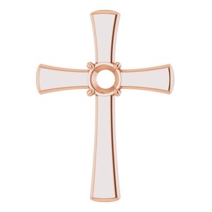 18K Rose Gold  5.5 mm Round Pendant Mounting – image 2