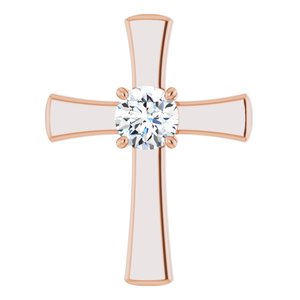 10K Rose Gold  8 mm Round Pendant Mounting