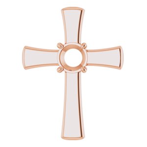 10K Rose Gold  8 mm Round Pendant Mounting – image 2