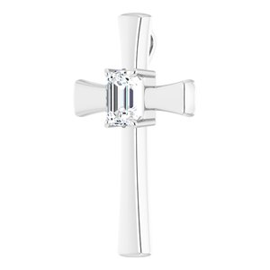 Sterling Silver  9x7 mm Emerald Pendant Mounting – image 3