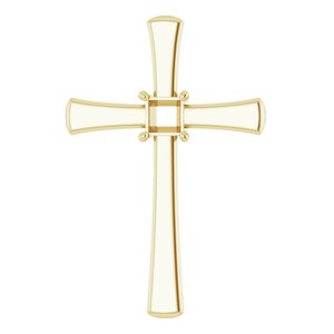 10K Yellow Gold  3.5 mm Square Pendant Mounting – image 2