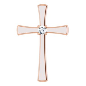 14K Rose Gold  3.2 mm Round Pendant Mounting