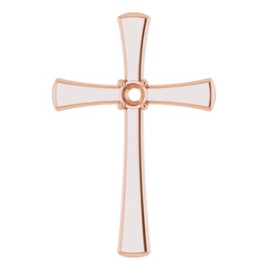 14K Rose Gold  3.2 mm Round Pendant Mounting – image 2