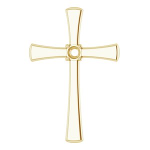 10K Yellow Gold  3.2 mm Round Pendant Mounting – image 2